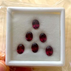 🆕6 Gorgeous Loose Genuine Garnet Rhodolite Stones